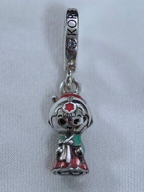 Pandora Korean Doll Hanbok Dangle Charm, S925 Silver Jewelry